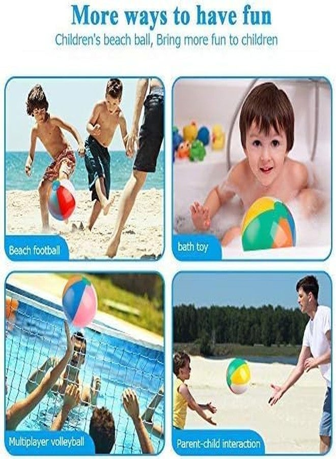 DORPUT Inflatable Beach Ball Rainbow Color | Classic Pool & Water Play Toy for Kids | Birthday & Summer Party Game (8-12 Inches) - Pack of 10 - Image 2
